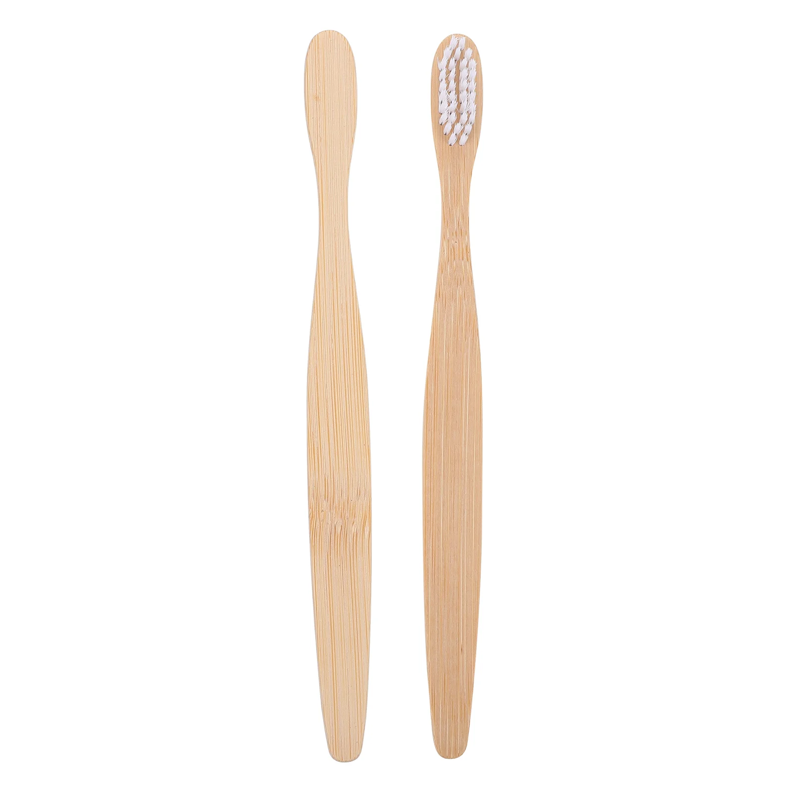 2pcs Adult Toothbrush with Ergonomic Handle Natural Bamboo Tooth Brush natural bamboo toothbrush flexible bristles