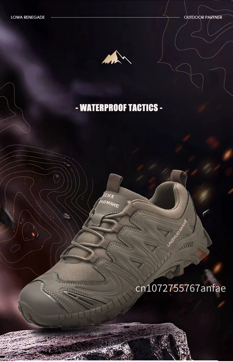 Men Tactical Boot Anti-Slip Work Safety Shoes Waterproof Special Force Army Boots Male Hiking Boot Outdoor Travel Shoe Anti-slip