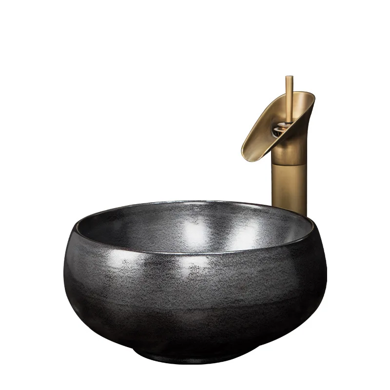 

Personalized stage wash basin New Chinese style Balcony bathroom Household single basin