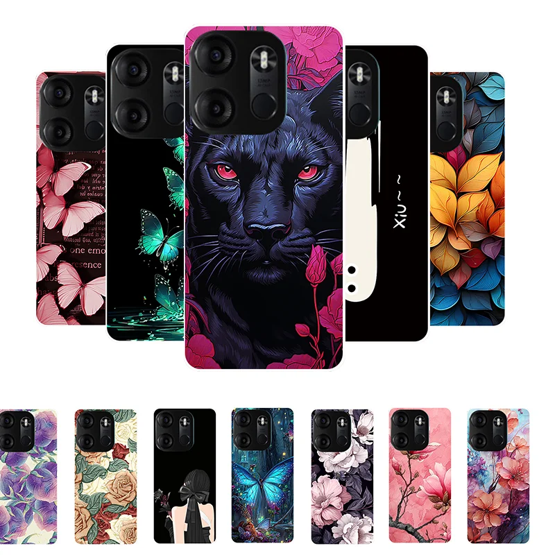 Чехол для Tecno Saprk Go 2023  BF7n Животное  Мягкий ТПУ  Защитный силиконовый чехол для Tecno Spark Go 2023  Задняя крышка SparkGO 2023