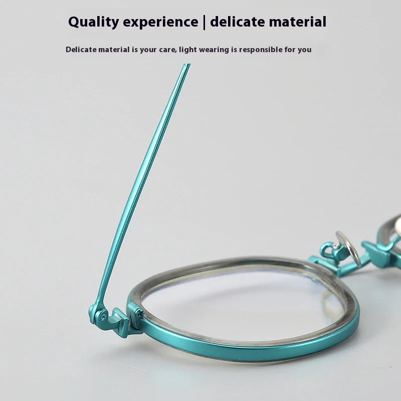Gafas de titanio puro de marca de lujo, gafas graduadas personalizadas para miopía, lentes de lectura multifocales súper Retro, montura de gafas