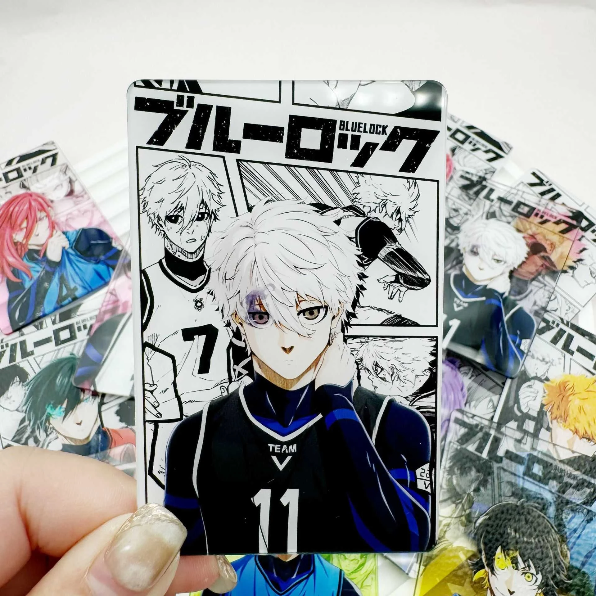 

Anime BLUE LOCK Chigiri Hyoma Nagi Seishiro Mikage Reo Cosplay Acrylic Three-dimensional Instant Camera Card Ambitus