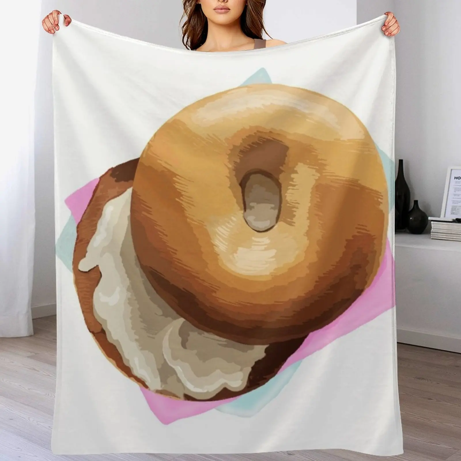 

Yummy Bagel Throw Blanket Hairys Loose Blankets