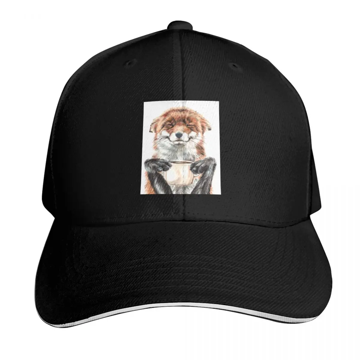 Morning Fox - cute coffee animal Baseball Cap Sun Protection UPF 50+ Breathable Mesh Back Adjustable Buckle Closure