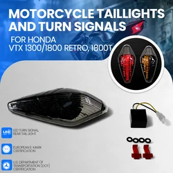 Motorcycle LED Turn Signal Tail Light Taillight For HONDA VTX 1300/1800 RETRO, 1800T