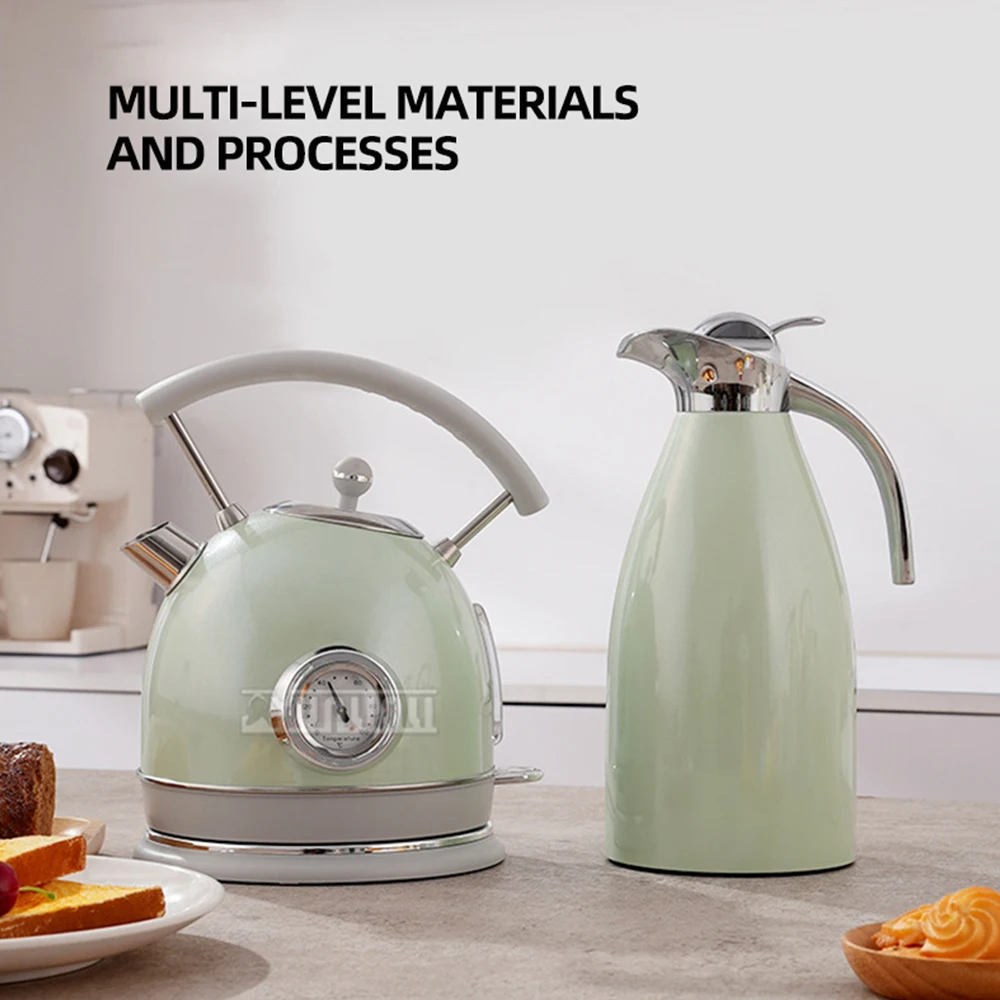 BT-T03LW 1.8L 304 غلاية كهربائية من الفولاذ المقاوم للصدأ مع مقياس التحكم في درجة حرارة الماء غلاية كهربائية منزلية