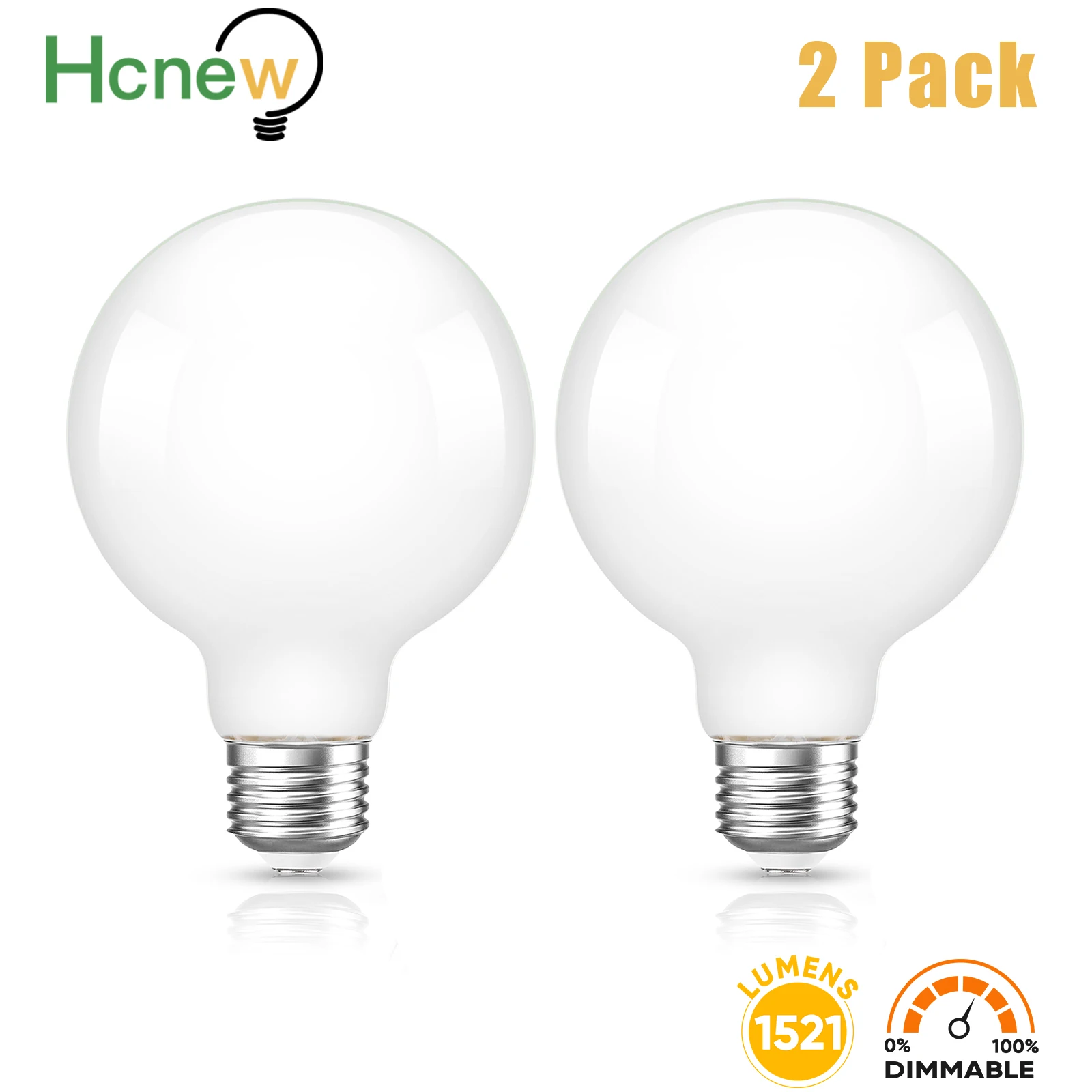 

G95 Milky Glass Bulb E26 110V Edison LED Light Bulbs 12W 1521ML Dimmable High Lumens Warm White Chandelier Filament Lamp Indoor