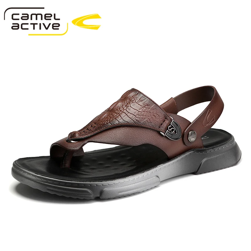 Camel Active New Genuine Leather Men Sandals Summer Beach Shoes Fashion Male Casual Sneakers