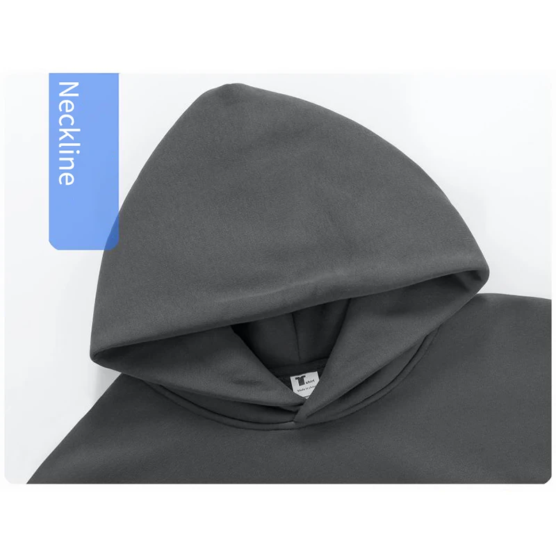 2024 500 Gsm Heavy Oversized Hoodie Custom  Tech Fleece No String Hoodies Unisex Print Brand Logo YourName