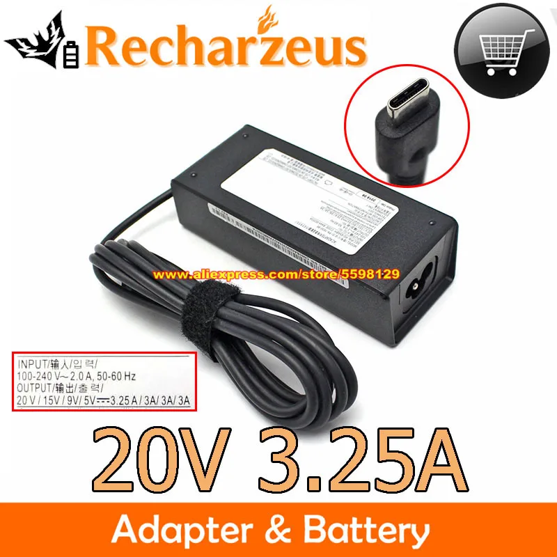 Genuine For Samsung A18-065N2A Ac Adapter PD-65ABH 20V 3.25A 15V 3A Laptop Adapter 9V 3A 5V 3A Power Supply For NT930SBE NP750QU