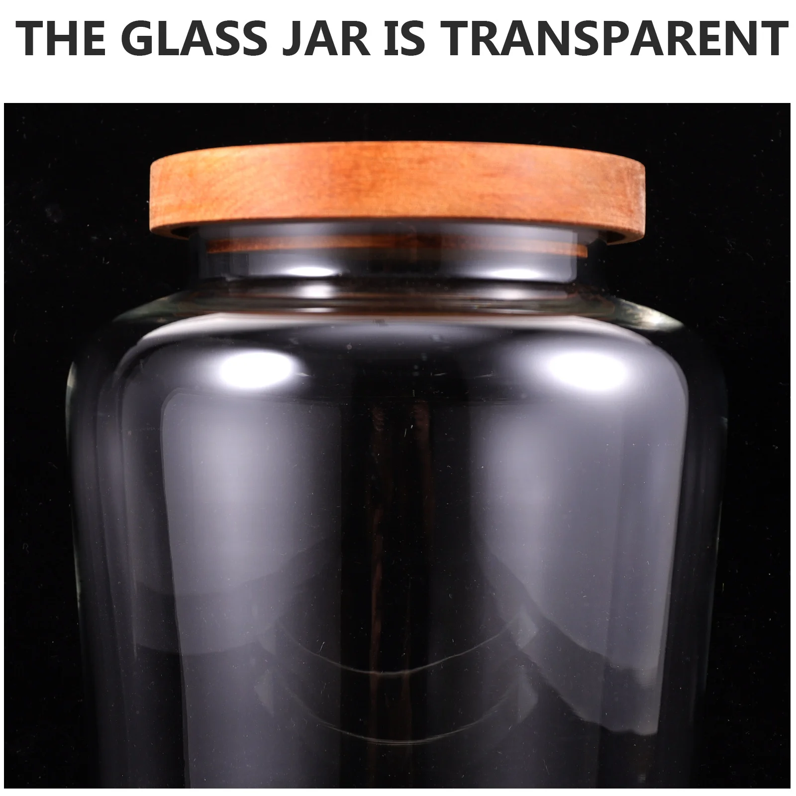 

High Borosilicate Glass Storage Containers Airtight Jars With Wooden Lid For Tea Coffee Flour Sugar Kitchen Pantry Food