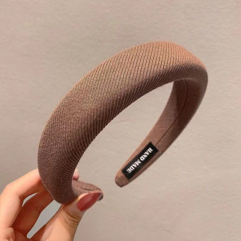 Verdicktes, festes, breites Haarband für Damen, Vintage, weiches, elastisches Stirnband, Mädchen-Lünette, Haarband, Kopfbedeckung, modisches Haar-Accessoire – Detail 8
