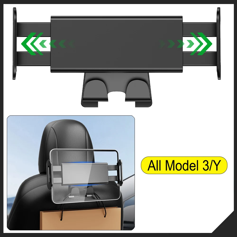 Soporte para Tablet para Tesla Model Y Model 3, Soporte para Reposacabezas, Gancho para iPad, Soporte para Asiento Trasero, Soporte para Niños, Accesorios de Viaje