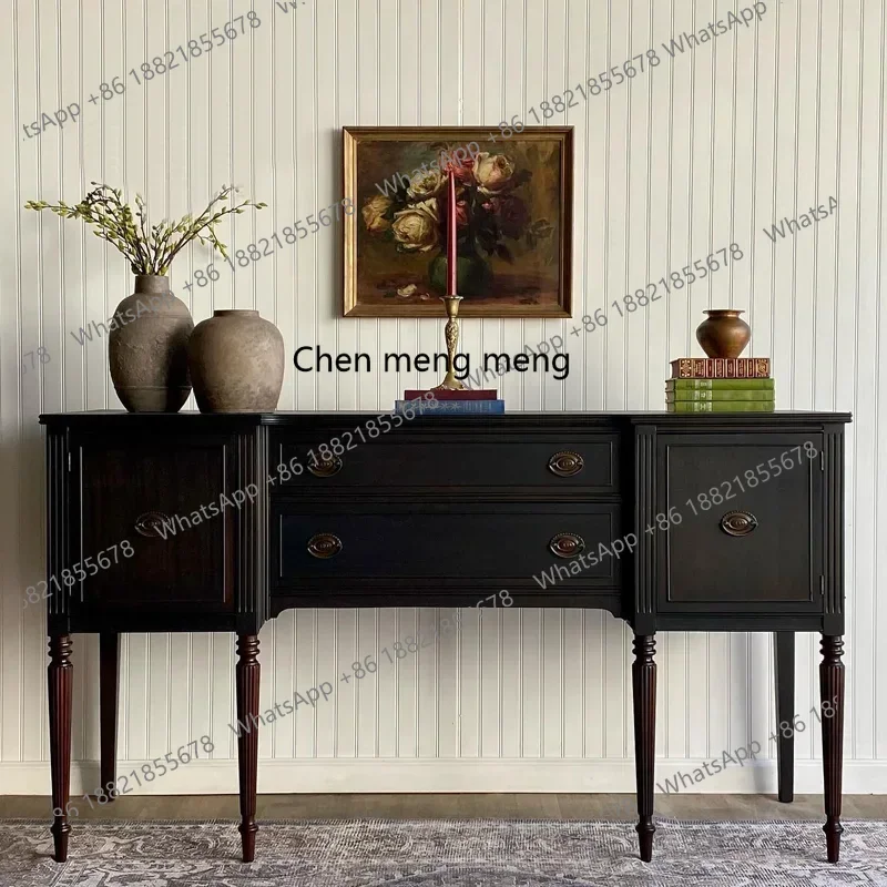 

178CC French retro home entrance cabinet, living room decorative cabinet, dining side locker, partition against the wall