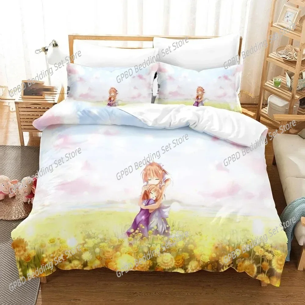 

Anime Clannad Nagisa Furukawa Comfortable Duvet Quilt Cover Pillowcase Bedding Set Children Bedroom Decoration Home Textile
