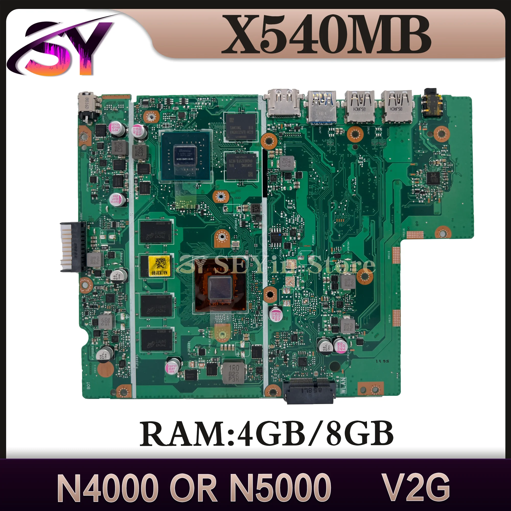 

KEFU Mainboard X540MB A540MB F540MB R540MB Laptop Motherboard N4000 N4100 N5000 V2G 4GB/8GB-RAM MAIN BOARD