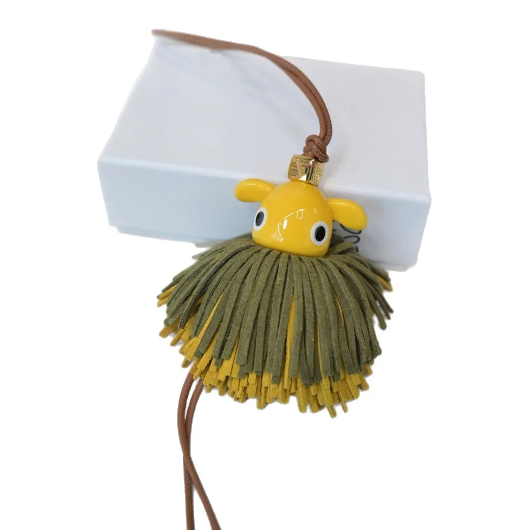 

New Luo Couple Elf Didi Pendant Genuine Leather Car Hanging Ornament Fashionable Auto Accessory