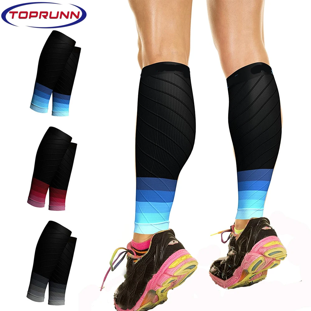 1 Pair Compression Calf Sleeves Men&Women Shin Splint 20-30mmhg,Footless Compression Socks for Running,Post-Surgery Relief