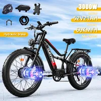 New ES7PRO 3000W motor   52V21AH mountain ebike,all terrain up to 60 km/h full shock absorber