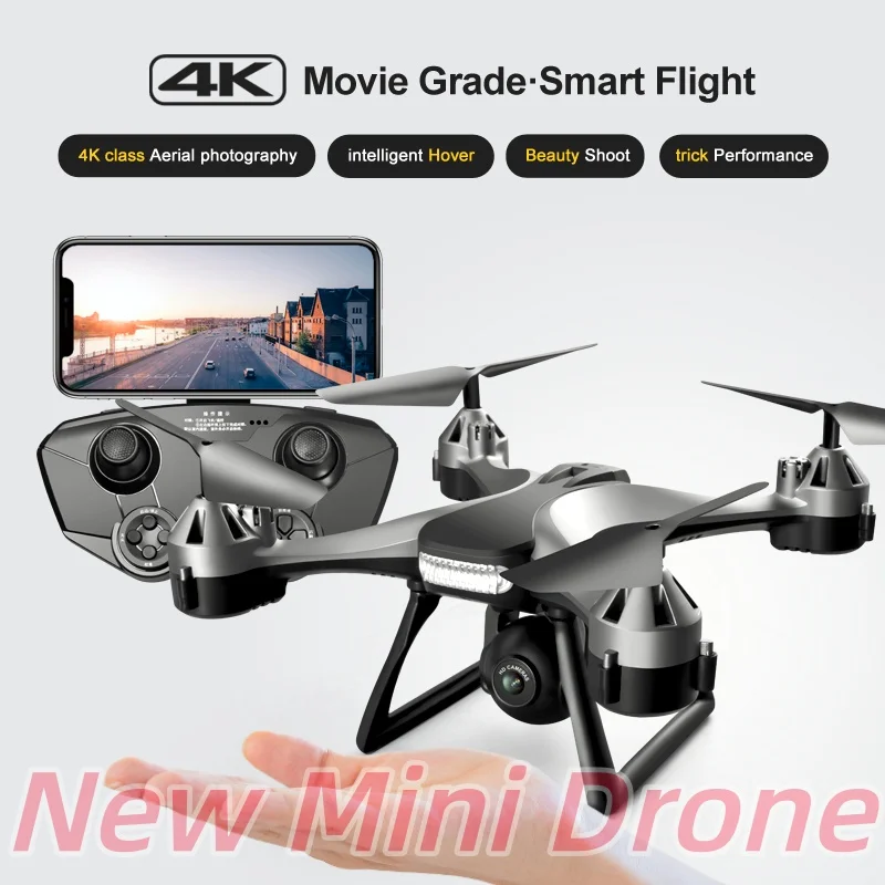 Mini Drone 801 Professional 4K HD Movie Grade Resist strong winds Toy Aircraft for Children Popular Small Quadcopter with Camera