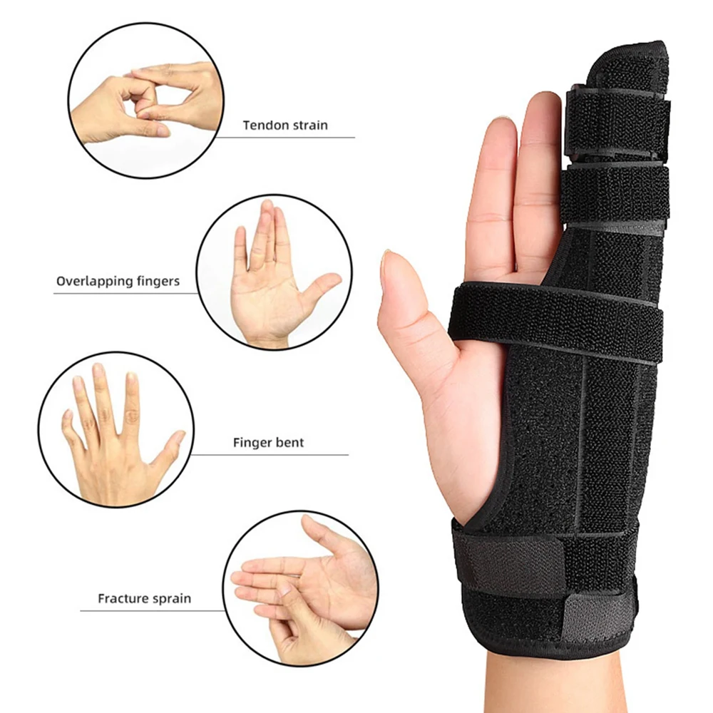 1PCS Finger Splint for Pinky Ring Middle Fingers, Fracture & Boxer Injury Support, Trigger Finger Tendonitis Straightener