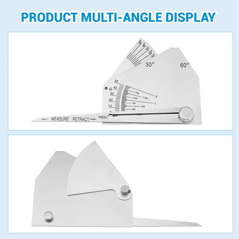 Skew-T Fillet Weld Gauge Gage Checking Angle Of Vertical Member Weld Acute-Side Obtuse Side Welding Inspection