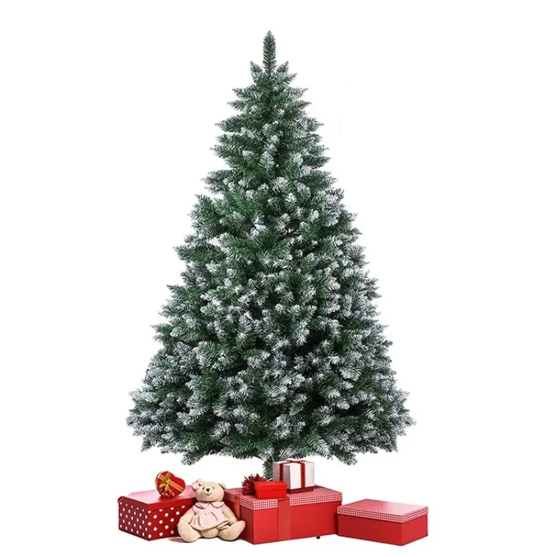 Hot Sale Flocked Premium Xmas Tree Encryption Snowflakes Red Fruit Artificial Christmas Tree Hotel Home