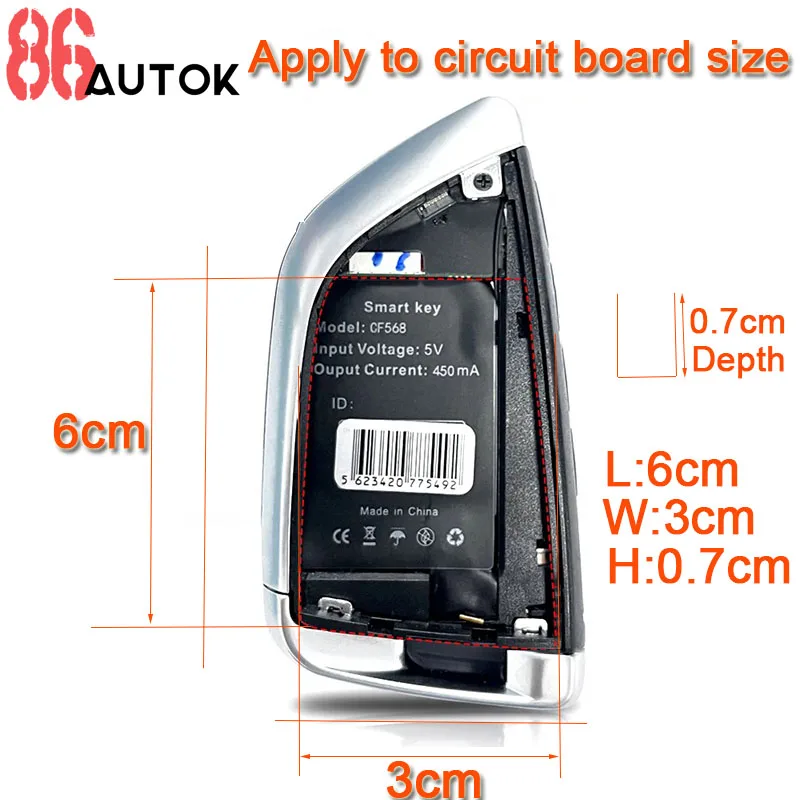 CF568 Universal Modified Car Smart LCD Key for Benz Ford Lexus BMW Kia Toyota Keyless Go Remote Car LCD Screen Smart LCD Key