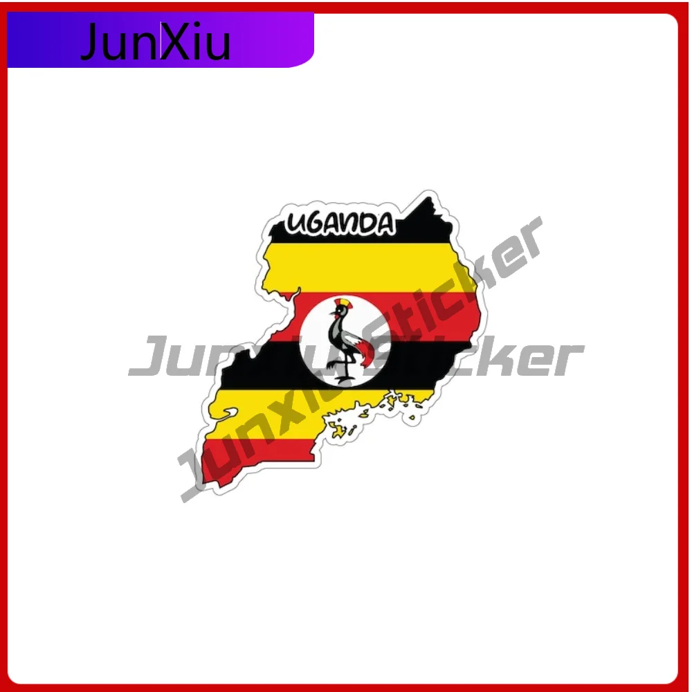 

Uganda Map Flag Sticker Decorative Decal Scratch-proof Accessories Funny Car Decoration For Men Suv Bodywork Motocross Bumper