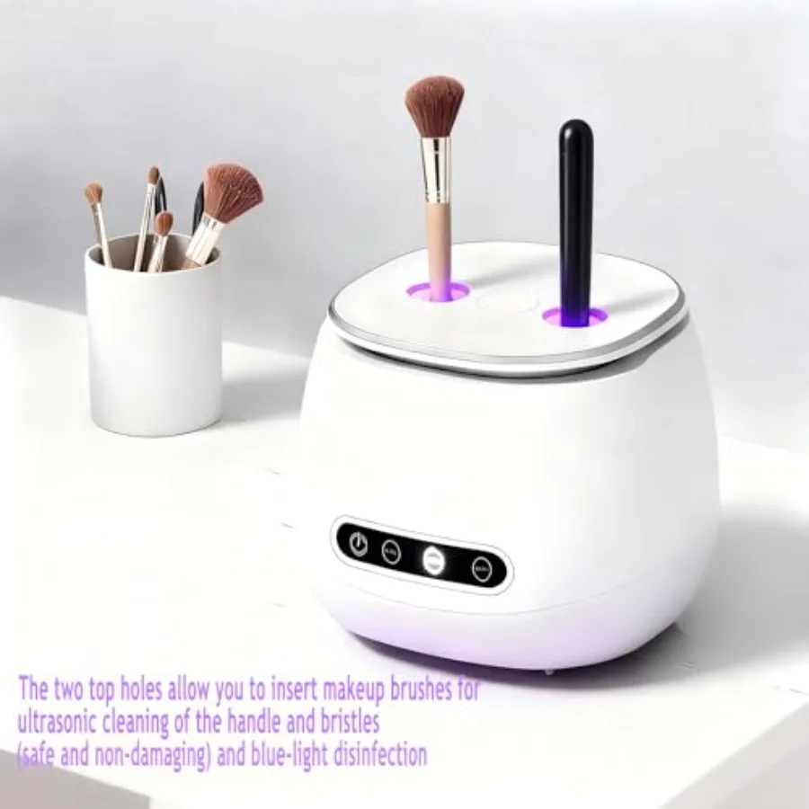 Rechargeable Nail Tool Cleaner with High-Frequency Vibration and Blue Light Sterilization 3 Timer Modes Compatible with Nail Dr view 2