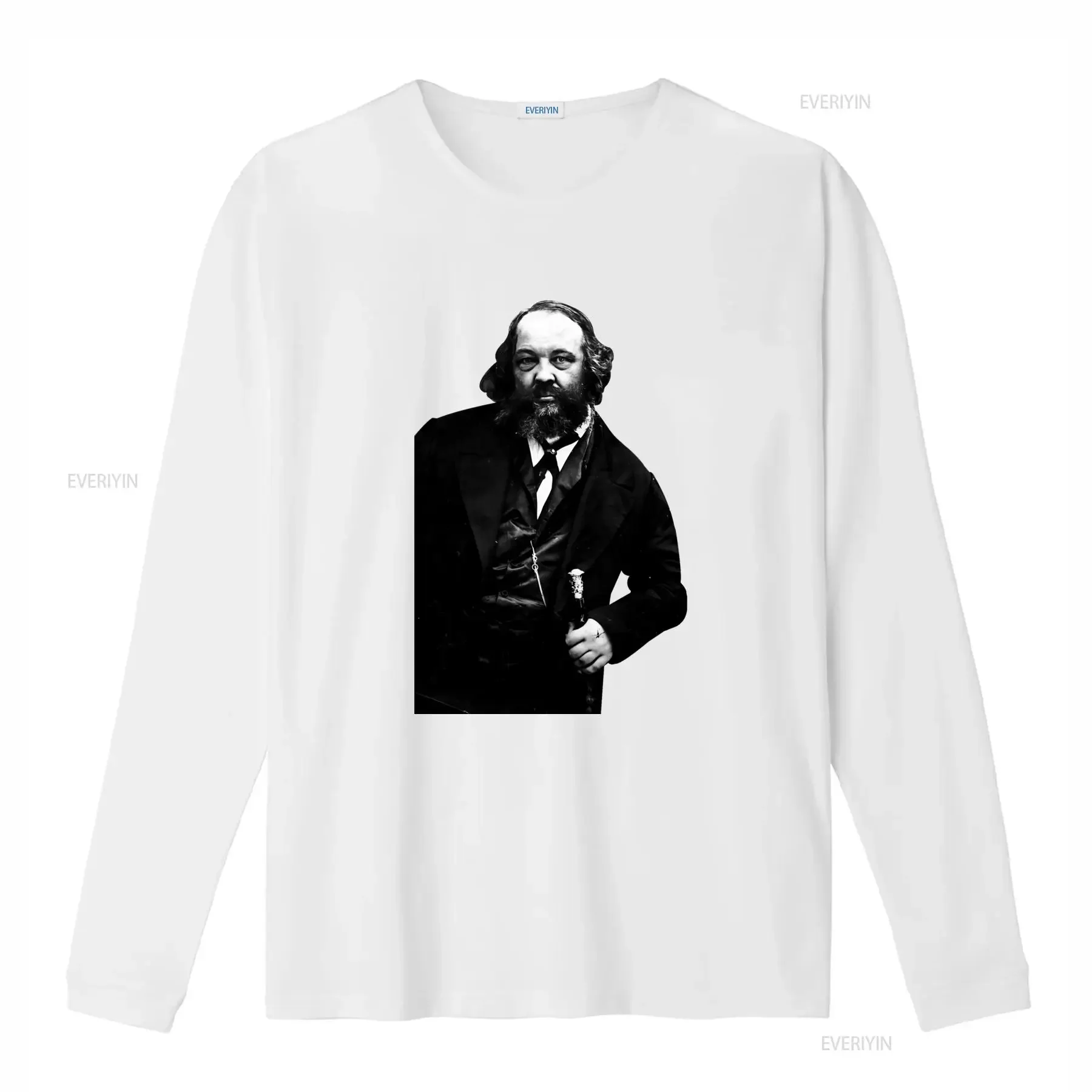 Mikhail Bakunin Anarchia Vintage Style T Shirt for Men and Women Unique Historical Figure Print High Quality Fabric vintage view 4