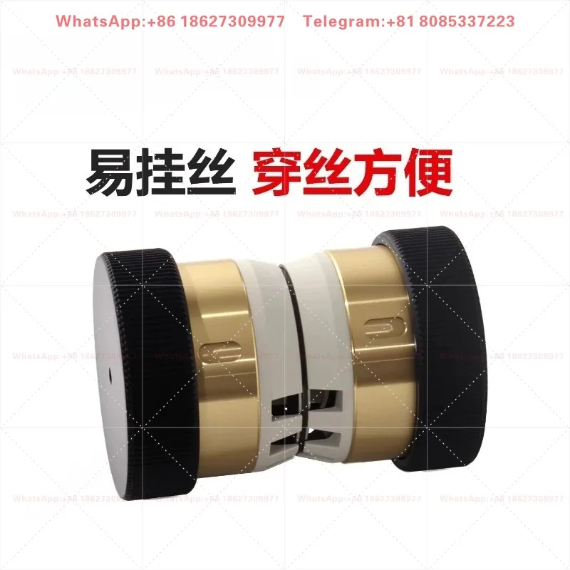 Wire cutting waterproof copper sleeve easy to thread guide wheel assembly accessories V-shaped outer diameter 32 42mm