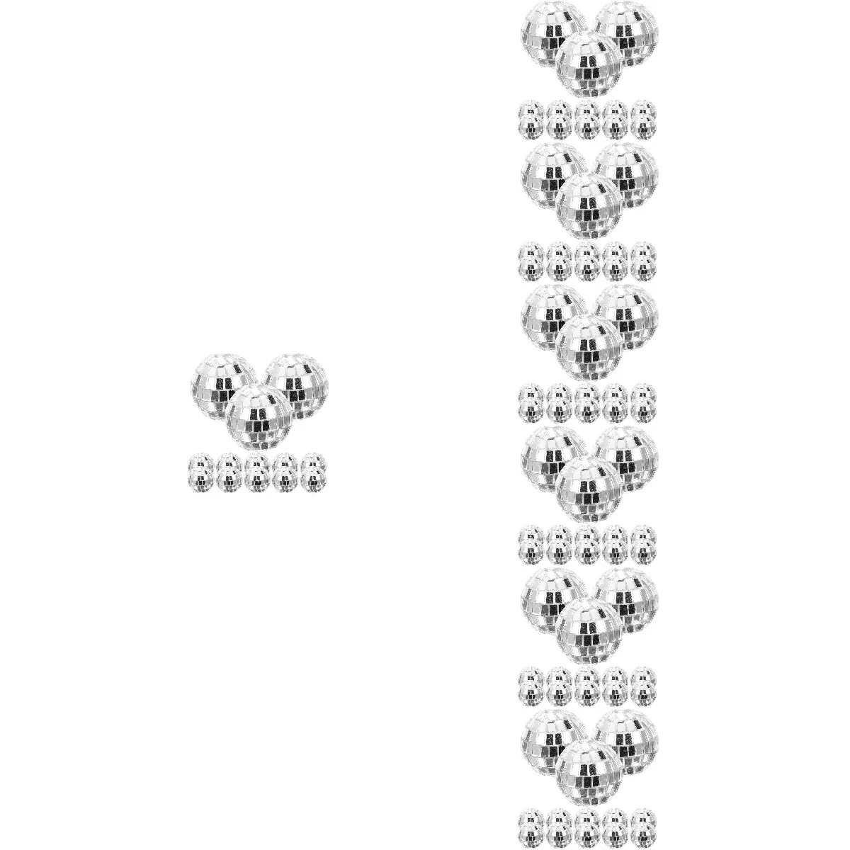 

7pcs Disco Party Decorations Supplies Balls Bulk Christmas Silver Assorted Globe