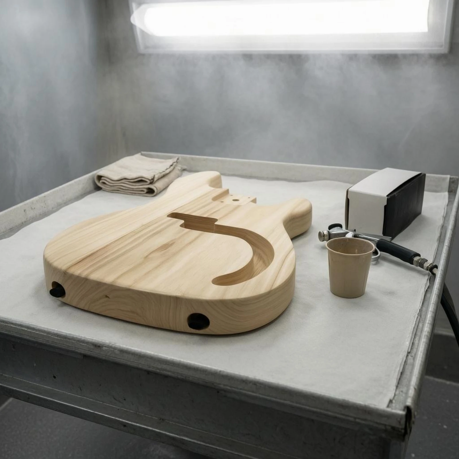 PB Bass Body Blank Routed Cavities Unfinished Bass Body Blank Instrument Part DIY Customization for Luthiers - view 3