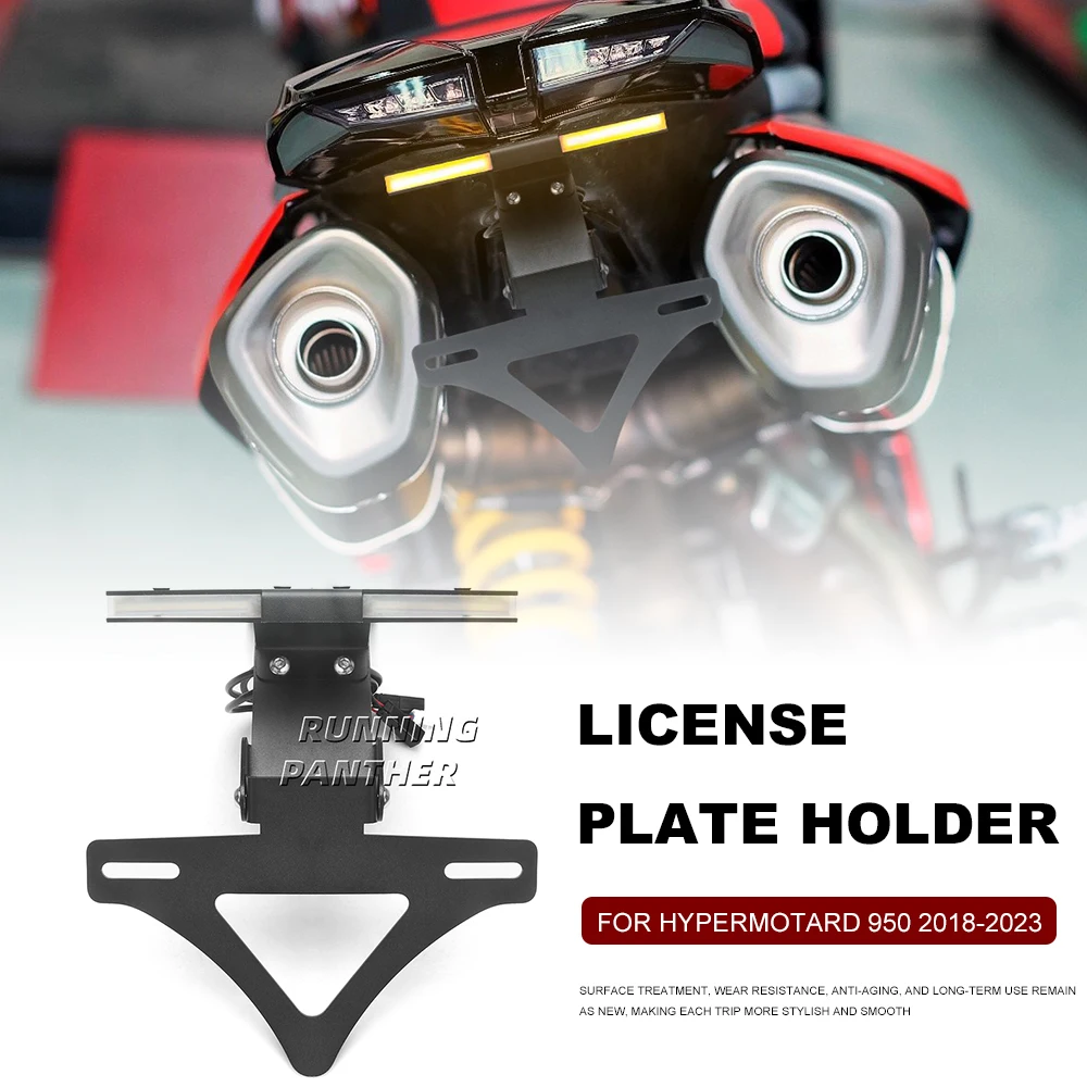 

Motorcycle Modification parts license plate holder integrated with turn signal integrated Short tail FOR HYPERMOTARD 950 18-23