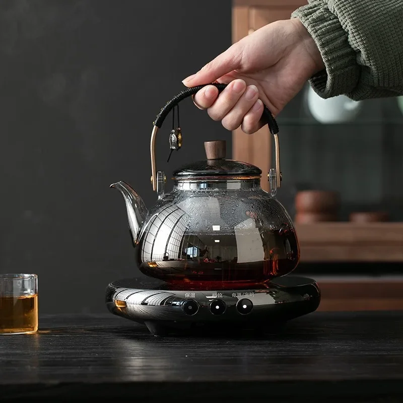 Heat Resistant Glass Coffee Kettle Multifunctional Loose Leaves Tea Maker Practical Beverage Kettle