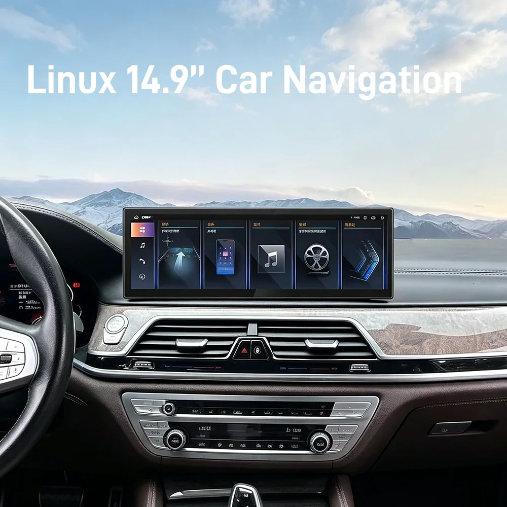 14.9 Inch Linux Car Navigation for For BMW Special Models Z4 E63 E90 E84 E87 F06 E70 E71, CCC CIC NBT System, Wireless CarPlay
