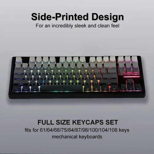 Imagen 2 del producto Nuevas teclas PBT de 10 colores degradados, 134 teclas, perfil OEM, juego de teclas de doble disparo para teclado mecánico Mx Cherry Switch, Kit DIY