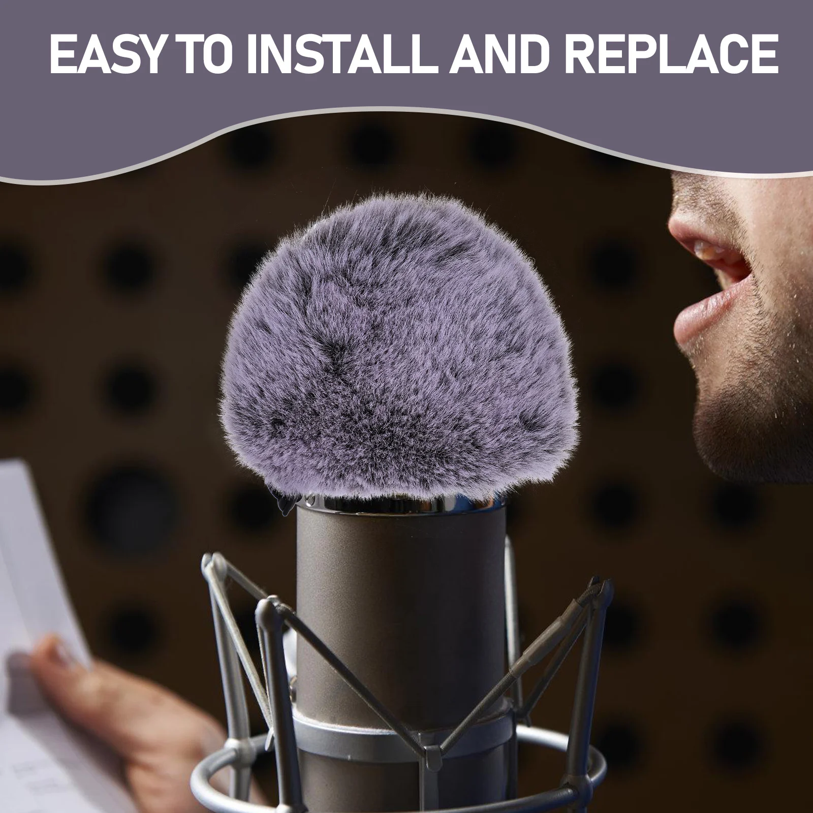 

Mic Protector Thick Windproof Foam Cover Universal Microphone Protective Cover Indoor Outdoor Conference News Live Streaming Mic