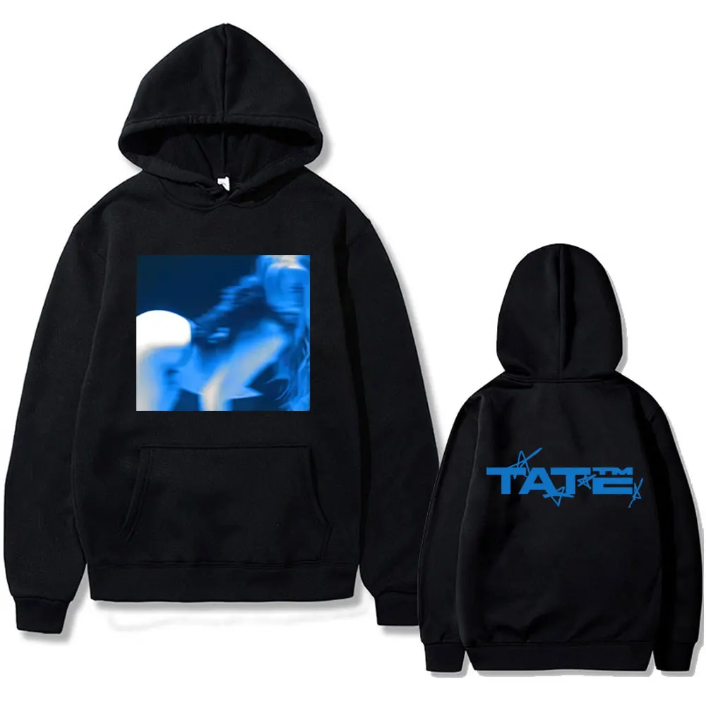 Tate Mcrae TiT لألبوم Tat جرافيك هوديي قريب جدًا إلى ماذا ملكة جمال المملية جولة هوديس الرجال النساء موضة موسيقى البوب البلوز