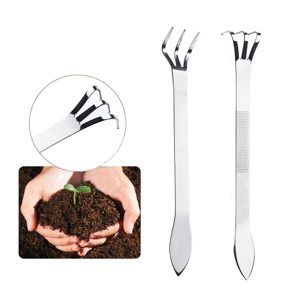 Practical Cultivator Gardening Tools Rustproof Stainless Steel Succulent Handheld Flower Firm Soil Home Bonsai Spatula Root Rake