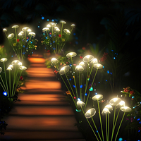 Outdoor LED Solar Lights Garden Mushroom Decor Pathway Lights Waterproof 2modes for Yard Lawn Patio Walkway