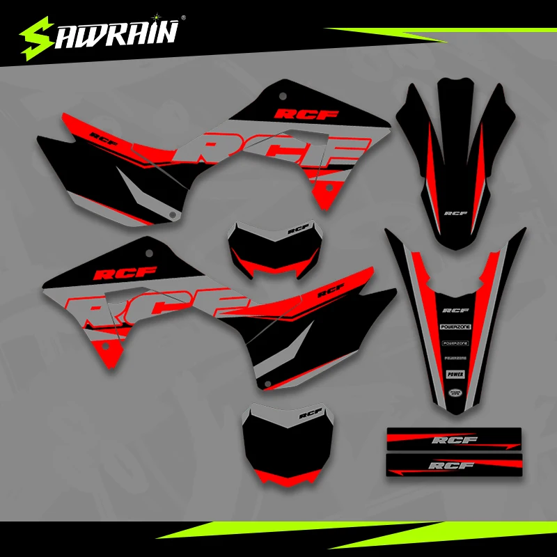 

Наборы наклеек с графикой мотоцикла Sawrain, наборы наклеек для HONDA 19-21 CRF250F