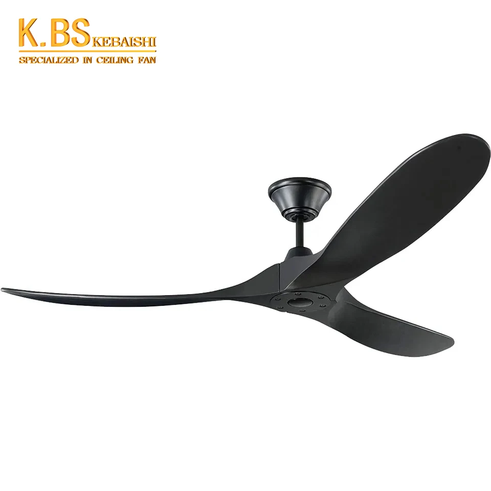 

European And American Commercial Restaurant Living Room Industrial Wind Frequency Conversion Solid Wood Unlit Ceiling Fan