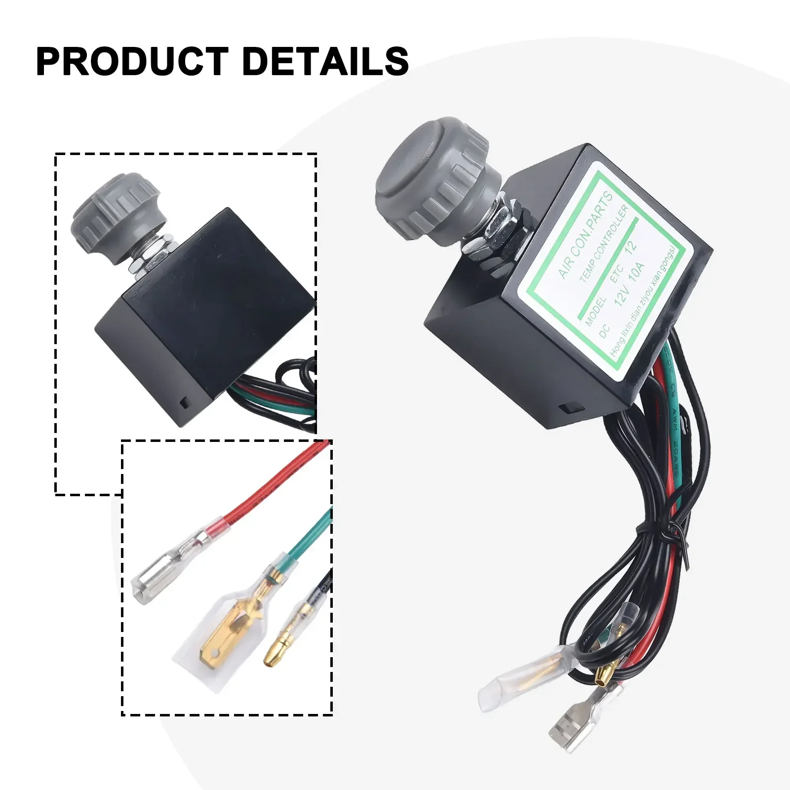 

Car Air Conditioning 12V Electronic Thermostat 12V 10A Thermostat ABS Material Easy Installation Factory Quality Control