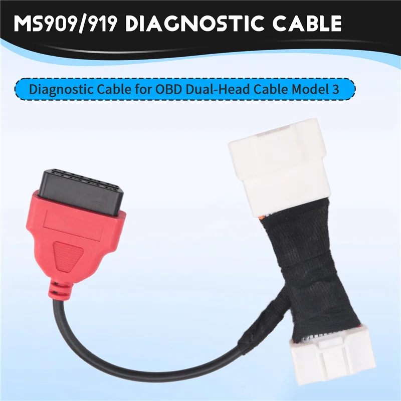 L52A-Para cabo de diagnóstico Tesla OBD design de cabeça dupla-MS909/919 ULTRA compatível com sistemas de veículos modelo 3