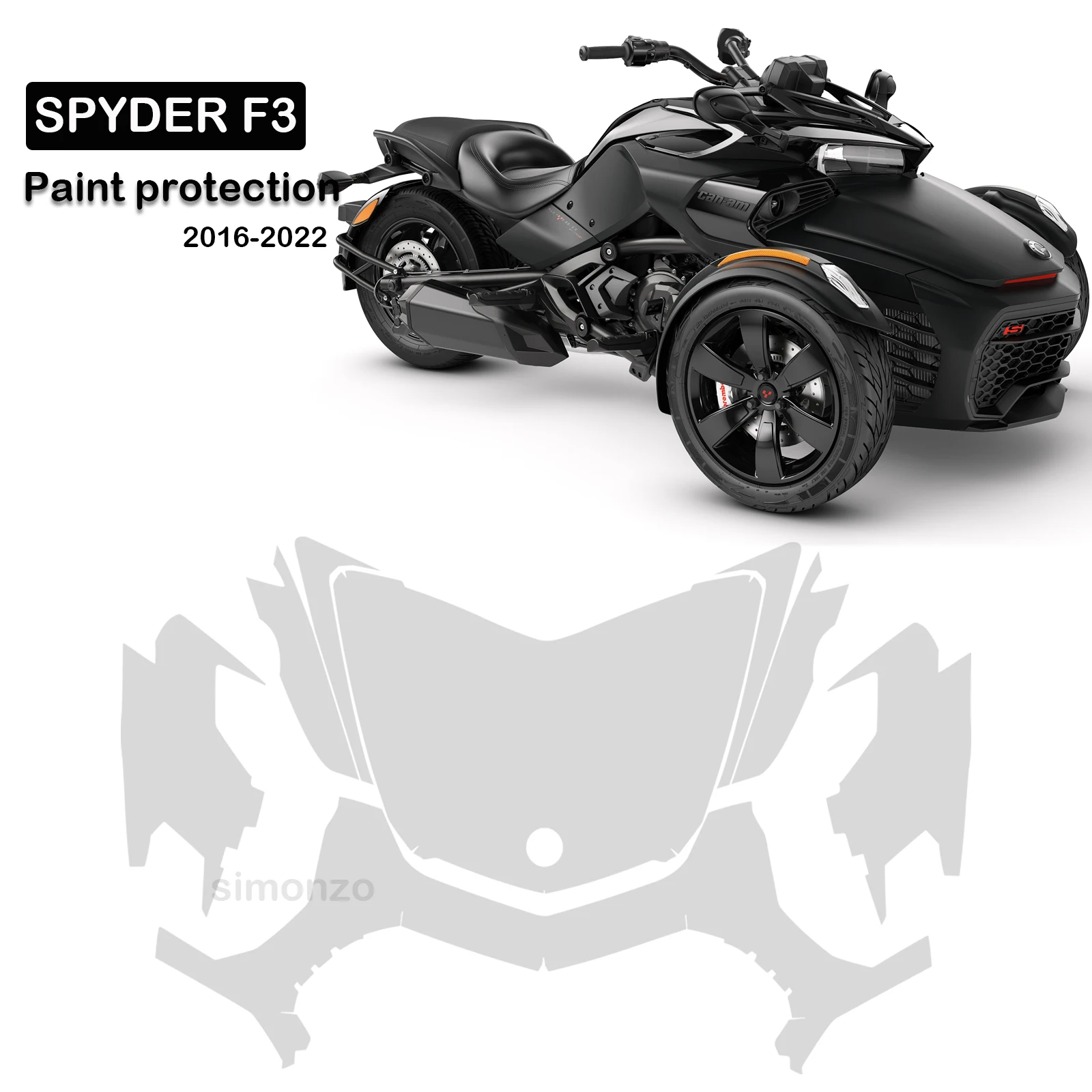 

PPF For CAN AM SPYDER F3 Complete Paint Anti-scratch SPYDER F3 TPU Protection Paint Protection Film 2016-2022