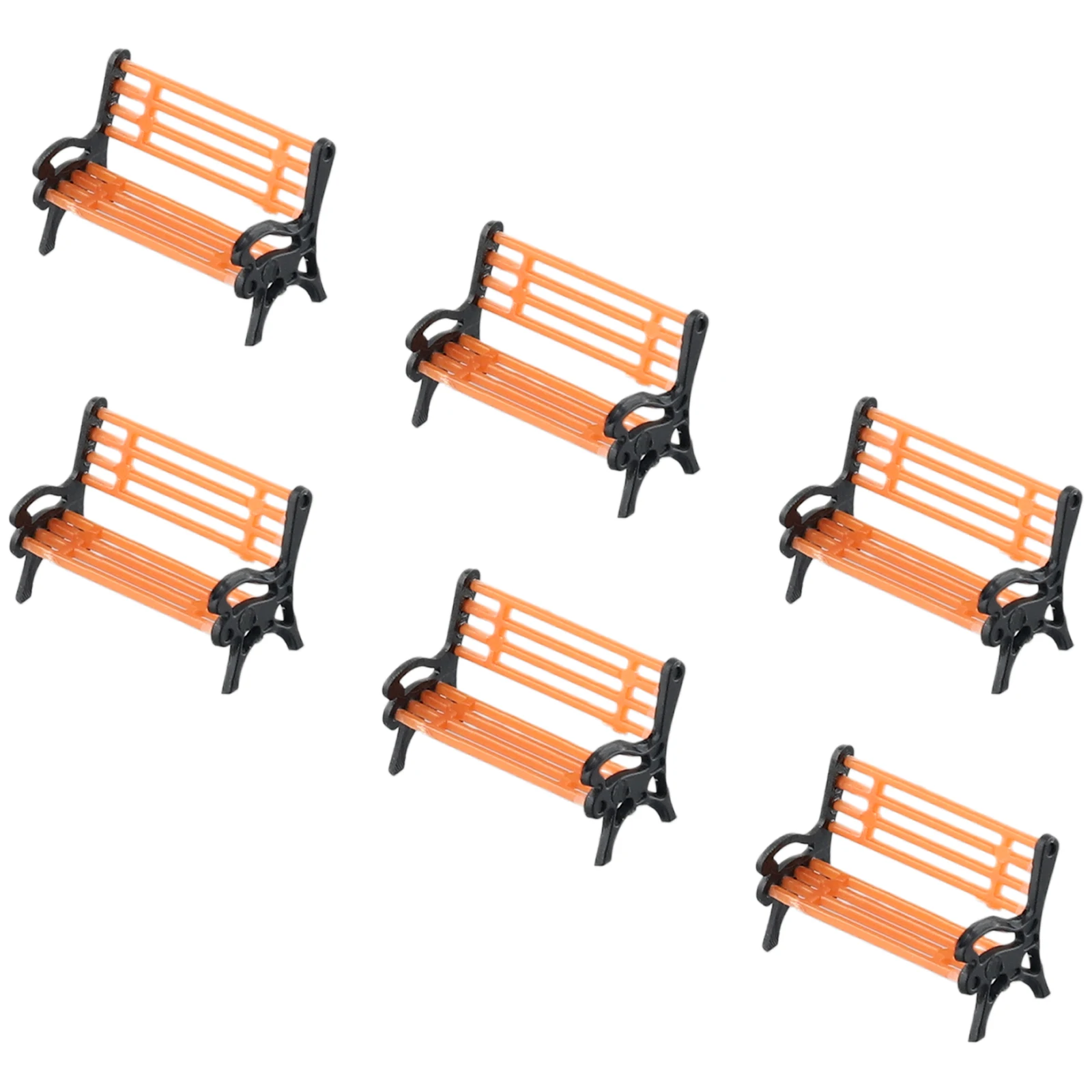 10Pcs Model Train HO TT Scale Bench Chair Model Settee Street Park Layout Plastic Crafts,Garden/Railway Layout