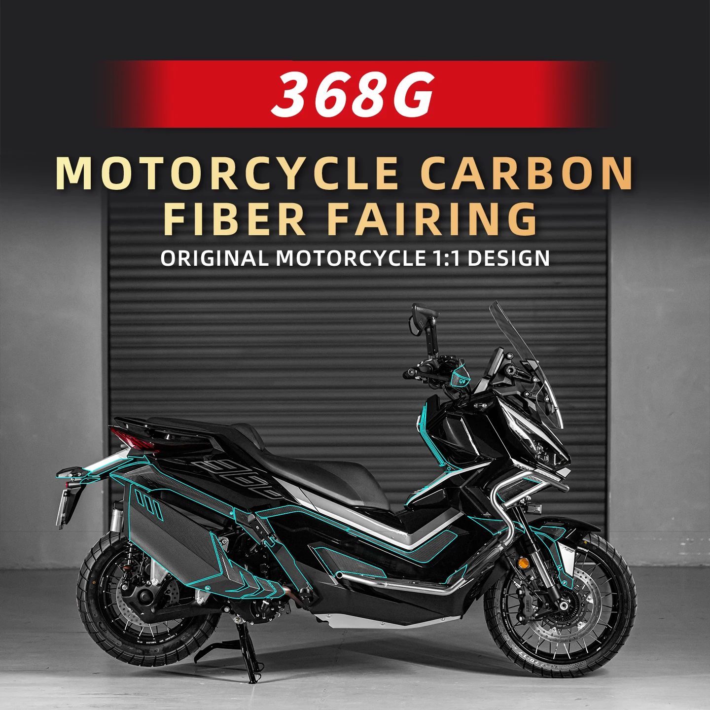 

For ZONTES 368G Motorcycle Accessories Upgrade Material Carbon Fiber Protective Sticker Body Plastic Parts Area