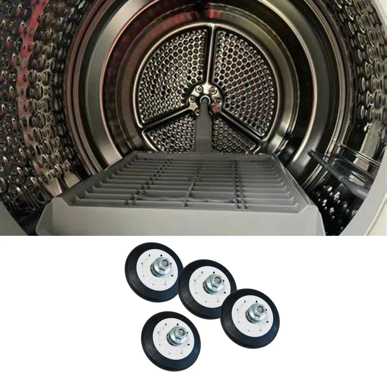 

4Pcs Dryer Drum Roller Wheel PS12749664 4581el2002B Professional Repair Kit